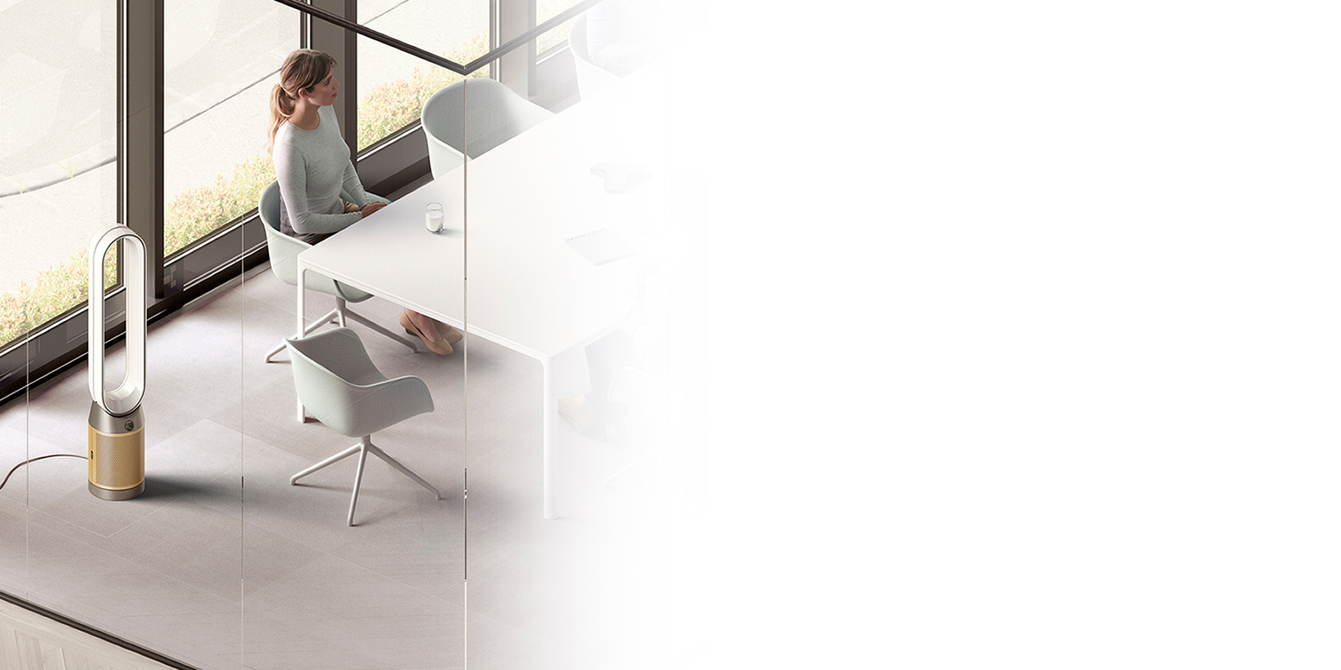 亚盈空气净化风扇，为改善办公室空气质量而设计。